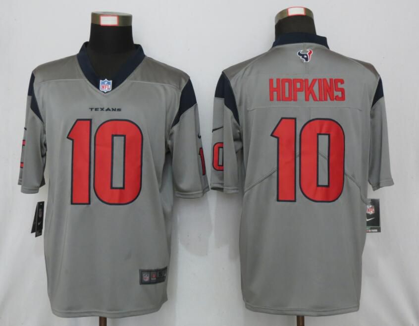 Men Houston Texans #10 Hopkins 2019 Vapor Untouchable Nike Gray Inverted Legend Jersey